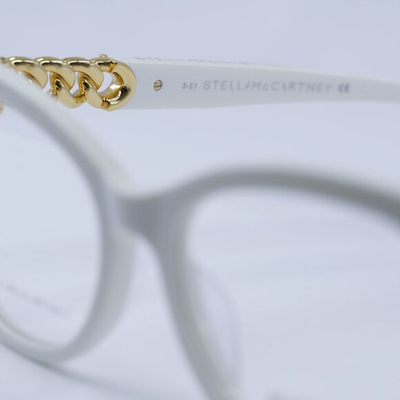 🕶️ New Stella McCartney SC50005I 025 Eyeglasses - White/Gold Frame 53mm - Picture 7 of 10